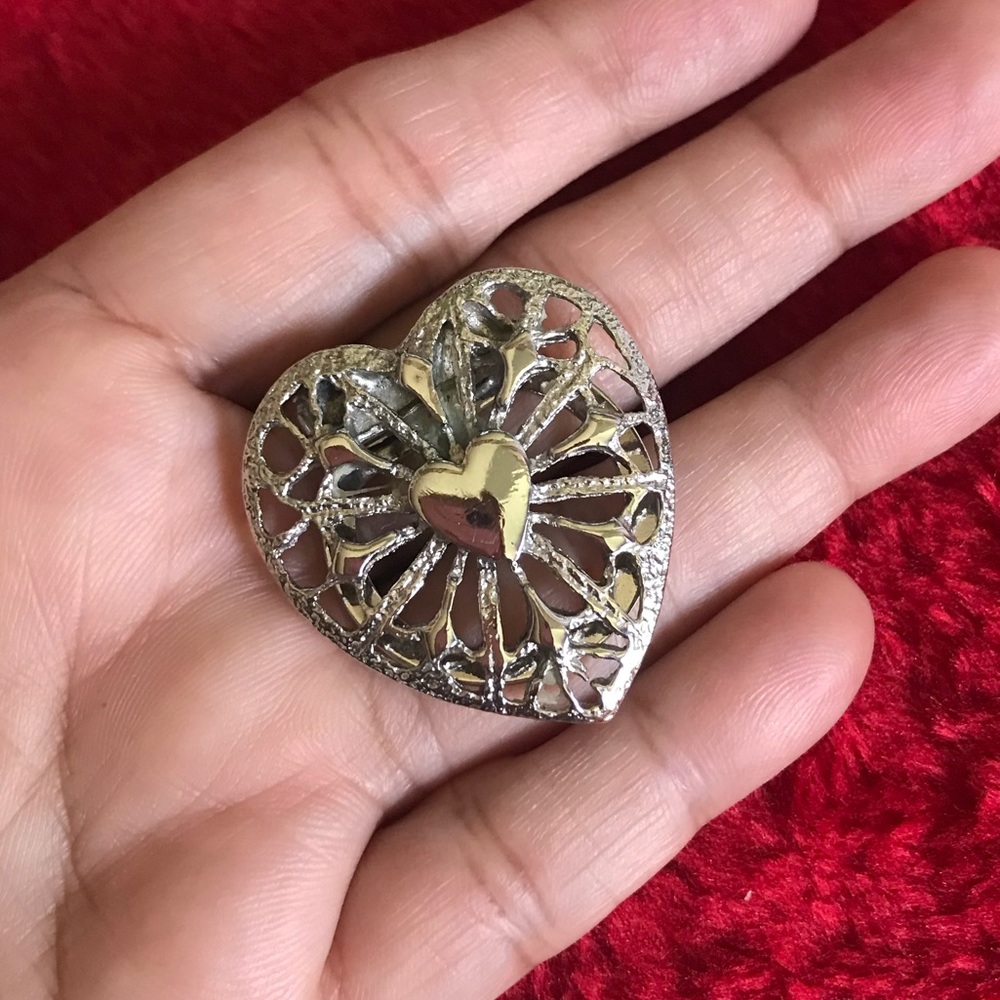 Elizabeth Morrey Vintage Silver Heart Money Clip